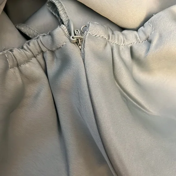 NWT Eloquii sea glass green one shoulder satin midi dress, size 16 - Picture 4 of 4